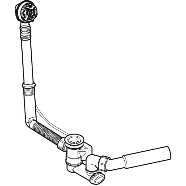 Keramag Geberit Bathtub Drain With Turn Handle D52 Length 26 Cm