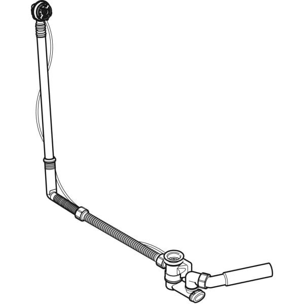 Keramag Geberit Bathtub Drain With Turn Handle D52 Length 73 Cm