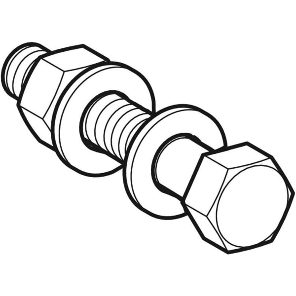 Keramag Geberit Bolt Set For Flange Connection Made Of Zinc-plated Steel