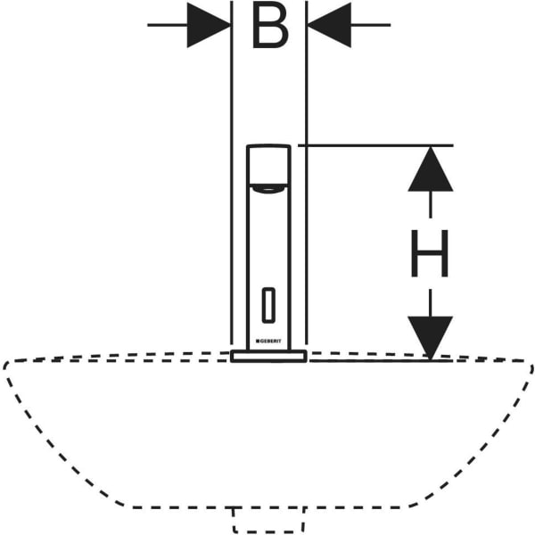 Keramag Geberit Brenta Washbasin Tap Deck-mounted Mains Operation For Concealed Function Box