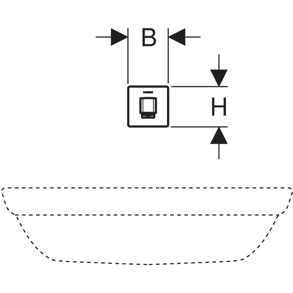 Keramag Geberit Brenta Washbasin Tap Wall-mounted Mains Operation For Concealed Function Box