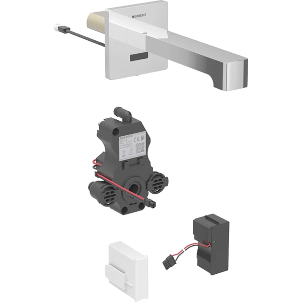 keramag Geberit Brenta washbasin tap wall-mounted mains operation for concealed function box