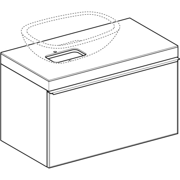 Keramag Geberit Citterio Cabinet For Lay-on Washbasin With One Drawer