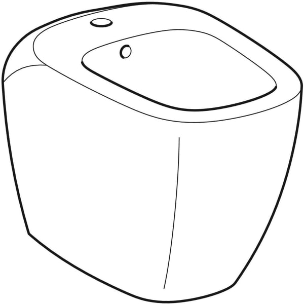 Keramag Geberit Citterio Floor-standing Bidet Back-to-wall Shrouded