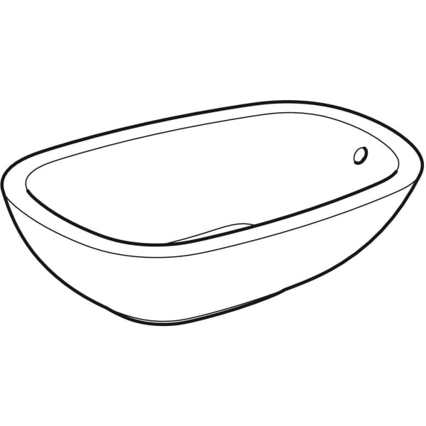 Keramag Geberit Citterio Lay-on Washbasin With Waste Outlet