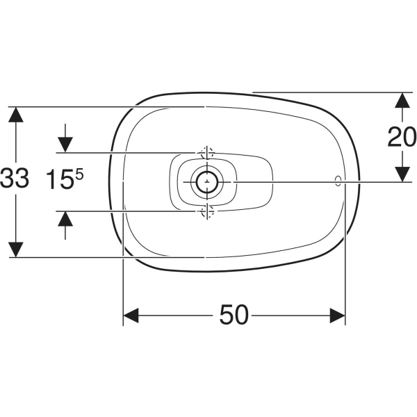 Keramag Geberit Citterio Lay-on Washbasin With Waste Outlet