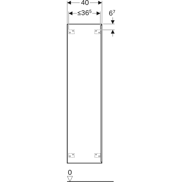 Keramag Geberit Citterio Tall Cabinet With One Door