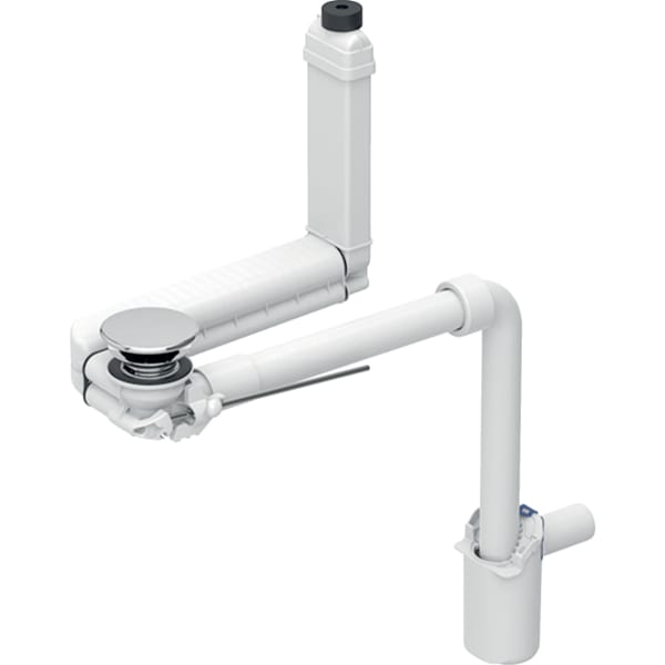 keramag Geberit Clou washbasin drain space-saving model slim design with lever actuation and valve cover