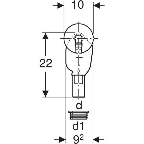 Keramag Geberit Concealed Trap For Devices With One Connection