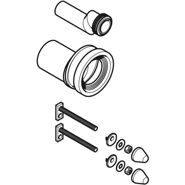 Keramag Geberit Connection Set For Wall-hung WC With Fastening Material Stepped