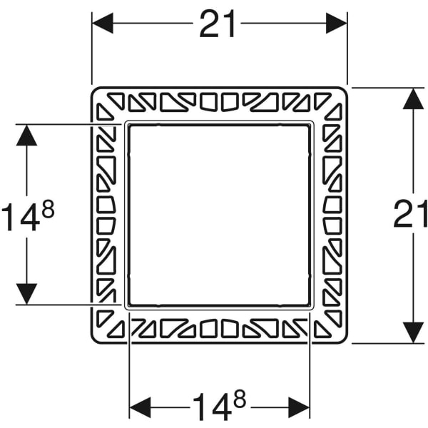 Keramag Geberit Cover Plate Surface-even For Concealed Function Box