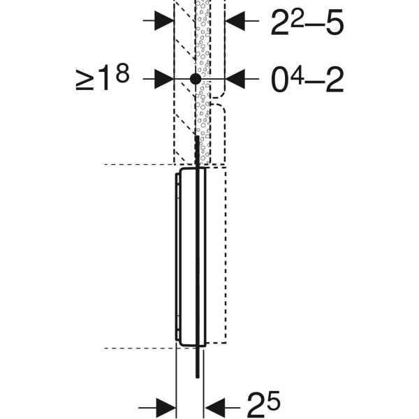 Keramag Geberit Cover Plate Surface-even For Concealed Function Box