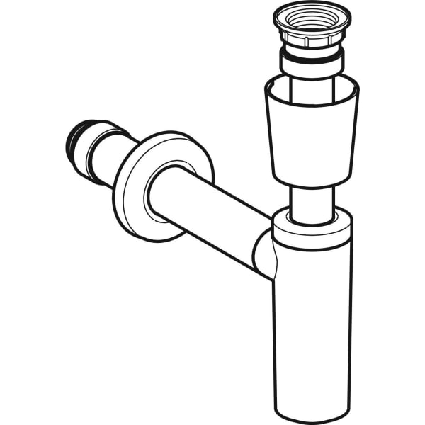 Keramag Geberit Dip Tube Trap For Washbasin Connector BSP Horizontal Outlet