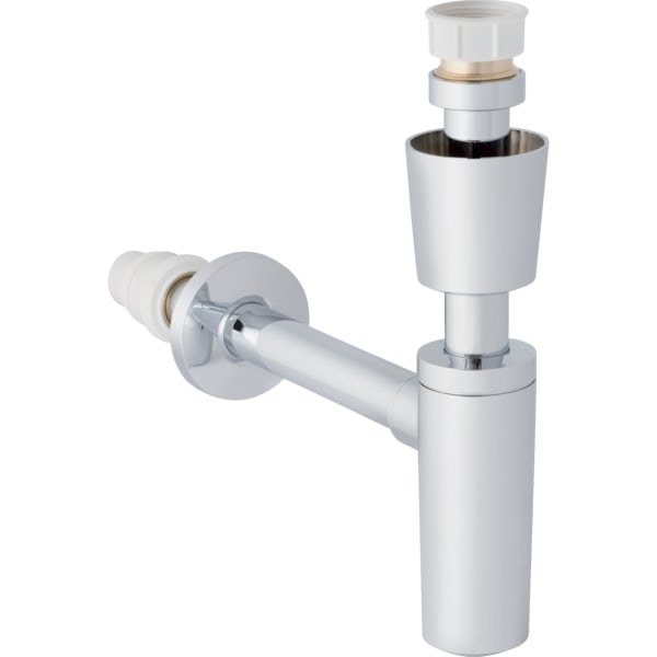 keramag Geberit dip tube trap for washbasin connector BSP horizontal outlet