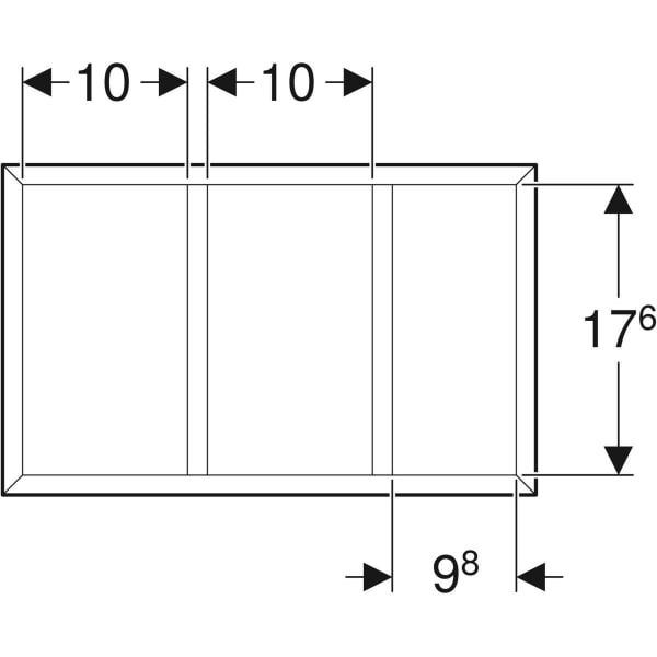 Keramag Geberit Drawer Insert H-partition For Bottom Drawer