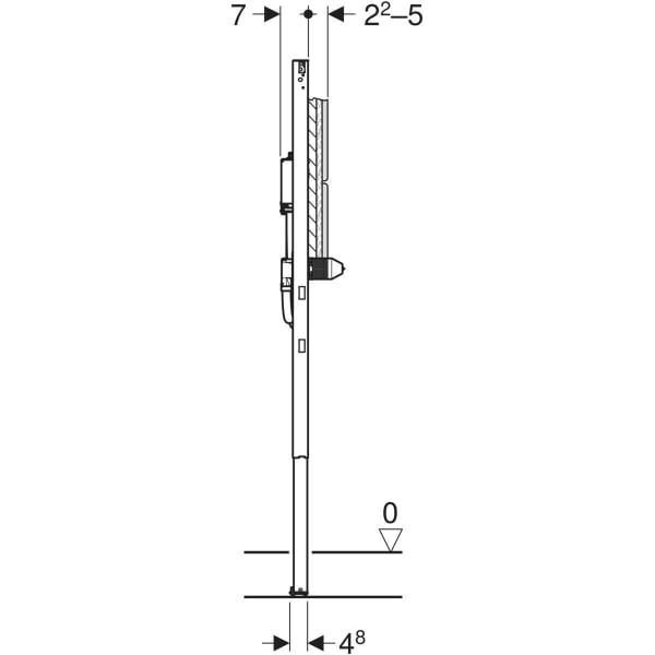 Keramag Geberit Duofix Element 130 Cm For Electronic Wall-mounted Tap With Concealed Function Box For Ablution