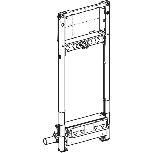 Keramag Geberit Duofix Element For Shower 130 Cm With CleanWall Wall Drain Wall-mounted Tap Concealed For Screed Height At Inlet 90–250 Mm
