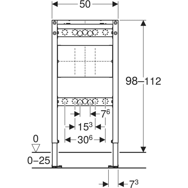Keramag Geberit Duofix Element For Shower And Bathtub 98–112 Cm Wall-mounted Tap Concealed