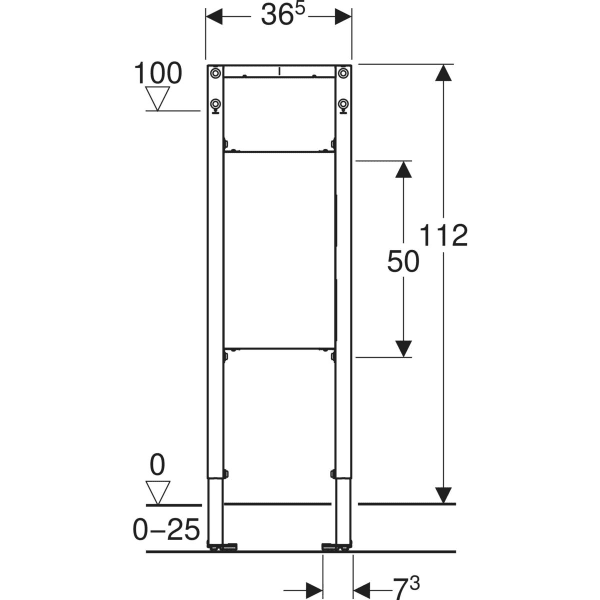 Keramag Geberit Duofix Element For Support Handles 112 Cm Barrier-free