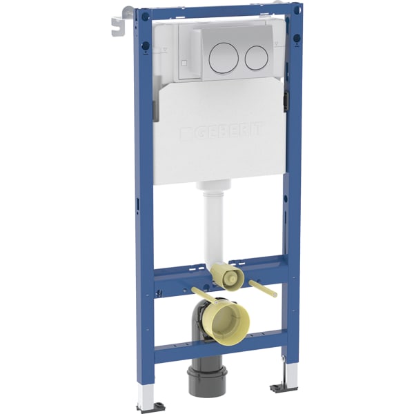 keramag Geberit Duofix element for wall-hung WC 112 cm with Alpha concealed cistern 12 cm 4.5/3 litres Alpha25 (ex Alpha20) actuator plate round