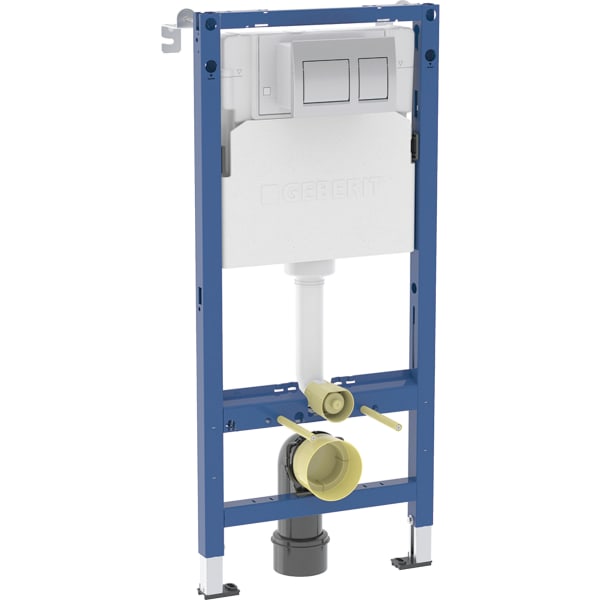 keramag Geberit Duofix element for wall-hung WC 112 cm with Alpha concealed cistern 12 cm 4.5/3 litres Alpha25 (ex Alpha35) actuator plate square