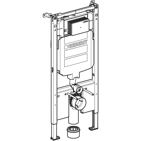 Keramag Geberit Duofix Element For Wall-hung WC 114 Cm With Alpha Concealed Cistern 8 Cm
