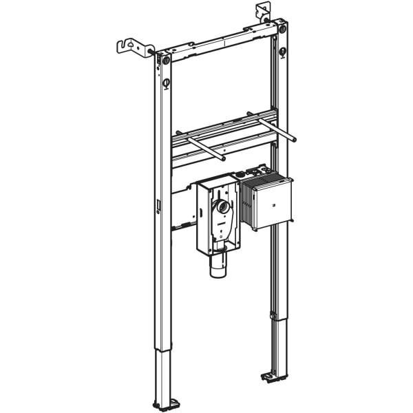 Keramag Geberit Duofix Element For Washbasin 112 Cm Electronic Deck-mounted Tap With Concealed Function Box With Concealed Trap