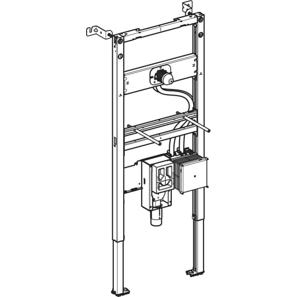 Keramag Geberit Duofix Element For Washbasin 130 Cm Electronic Wall-mounted Tap With Concealed Function Box With Concealed Trap