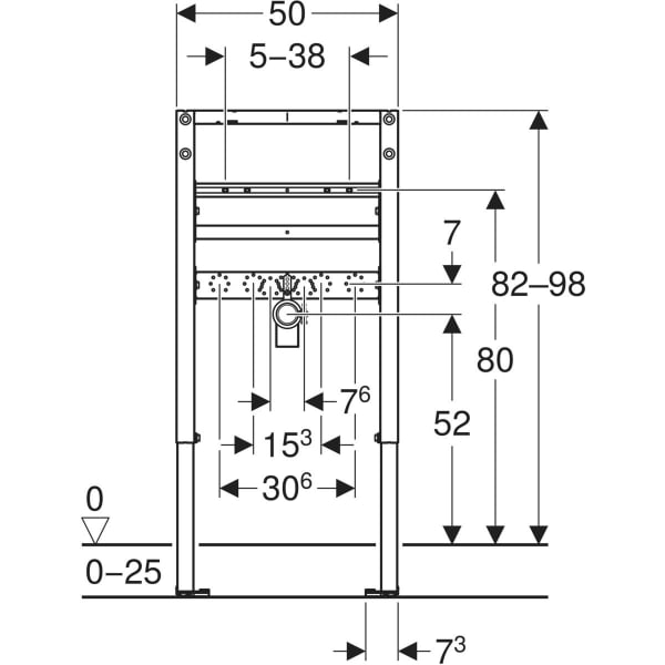 Keramag Geberit Duofix Element For Washbasin 82–98 Cm Deck-mounted Tap