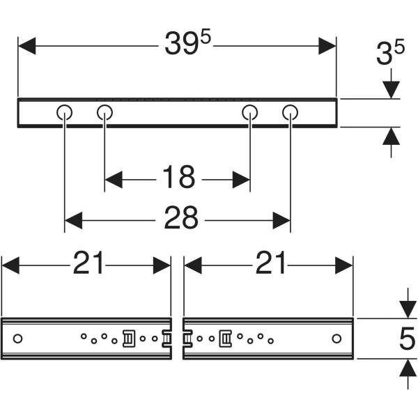 Keramag Geberit Duofix Fastening For Washbasins With Fastening Distance 38–58 Cm