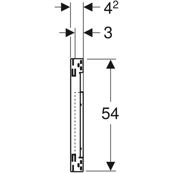 Keramag Geberit Duofix Mounting Plate For Washbasin With Washbasin Cabinet And One Washbasin Tap Eccentric