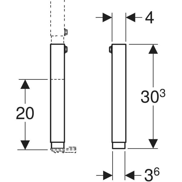 Keramag Geberit Duofix Set Of Foot Extensions 20 Cm Length