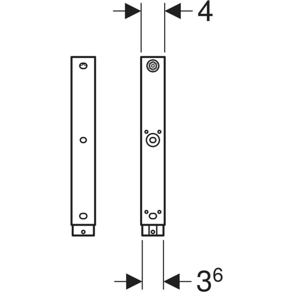 Keramag Geberit Duofix Set Of Foot Extensions 20 Cm Length