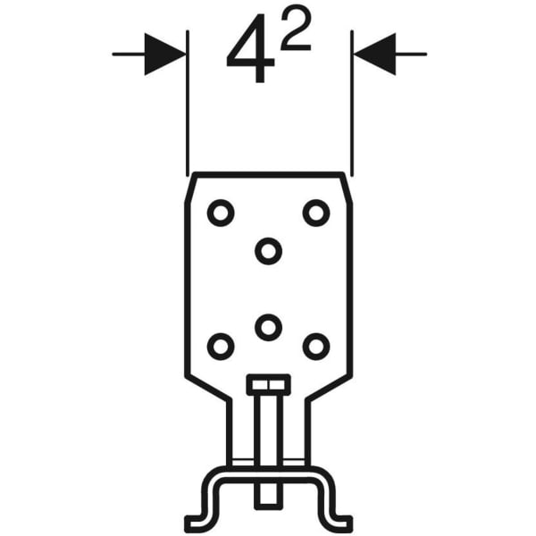 Keramag Geberit Duofix Set Of Twist-in Fastening Brackets