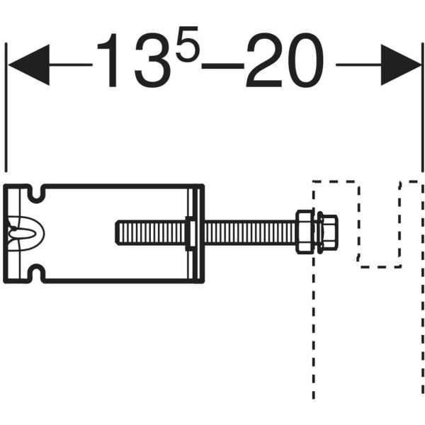 Keramag Geberit DuofixBasic Set Of Wall Anchors For Single Installation