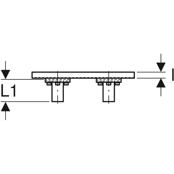 Keramag Geberit Elbow Tap Connector 90° With Male Thread MF 1/2" Premounted Double