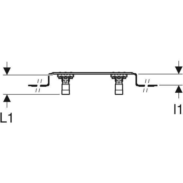 Keramag Geberit Elbow Tap Connector 90° With Male Thread MF 1/2" Premounted Double