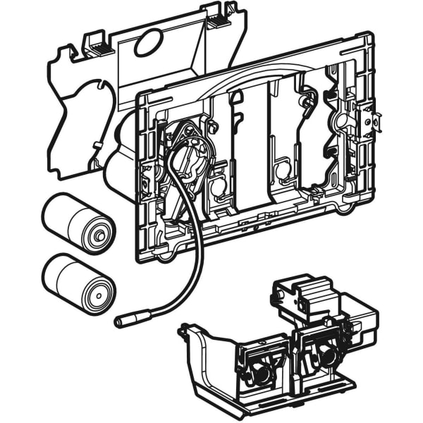Keramag Geberit Electronic WC Flush Control Battery Operation For Sigma Concealed Cistern 12 Cm For RF-controlled Button