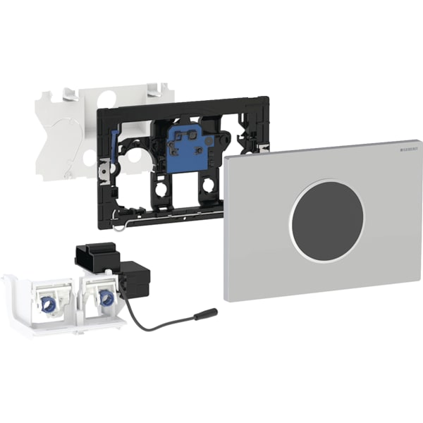 keramag Geberit electronic WC flush control mains operation for Sigma concealed cistern 12 cm with Sigma10 actuator plate round automatic / touchless