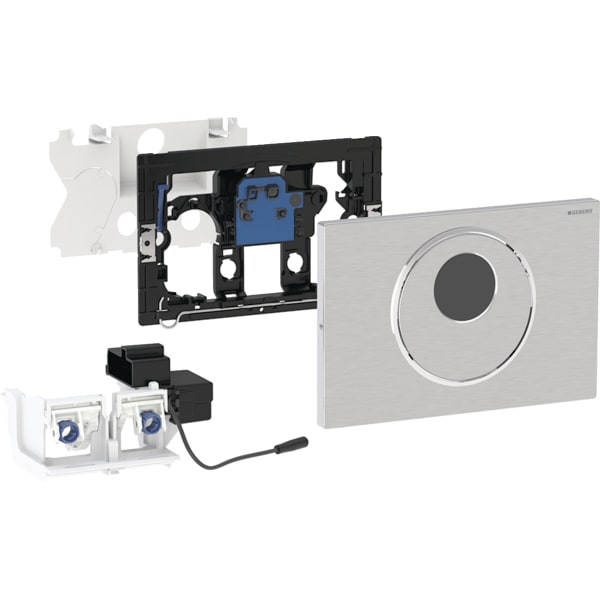 keramag Geberit electronic WC flush control mains operation for Sigma concealed cistern 12 cm with Sigma10 actuator plate round automatic / touchless / manual