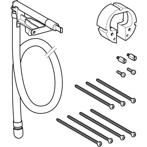 Keramag Geberit Extension Set For Piave And Brenta Washbasin Taps Wall-mounted With Concealed Function Box