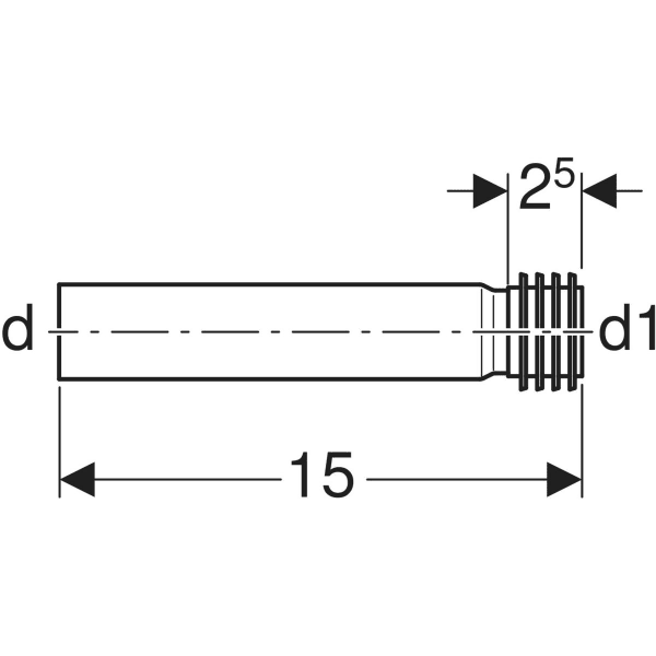 Keramag Geberit Flush Bend Extension For Urinal With Sleeve