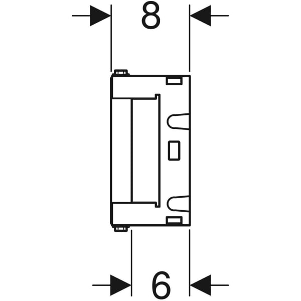 Keramag Geberit GIS Mounting Plate Universal 15.5 X 42 Cm Concealed Installation