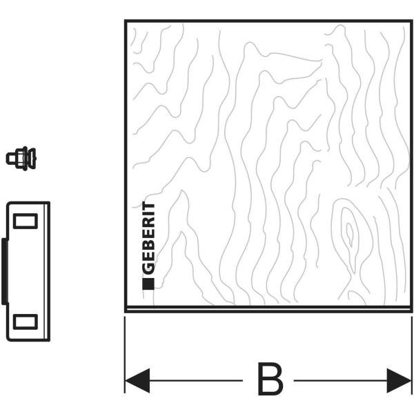 Keramag Geberit GIS Mounting Plate Universal 25 X 25 Cm