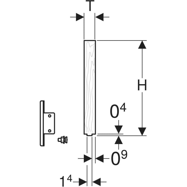 Keramag Geberit GIS Mounting Plate Universal 25 X 25 Cm