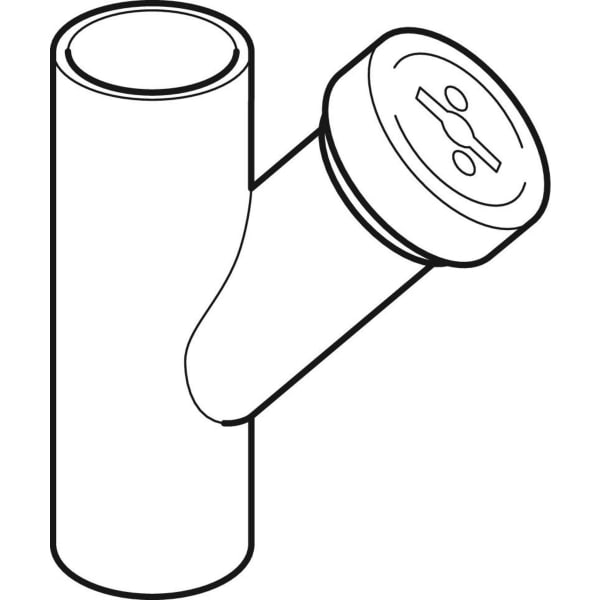 Keramag Geberit HDPE Access Pipe 45° With Round Service Opening