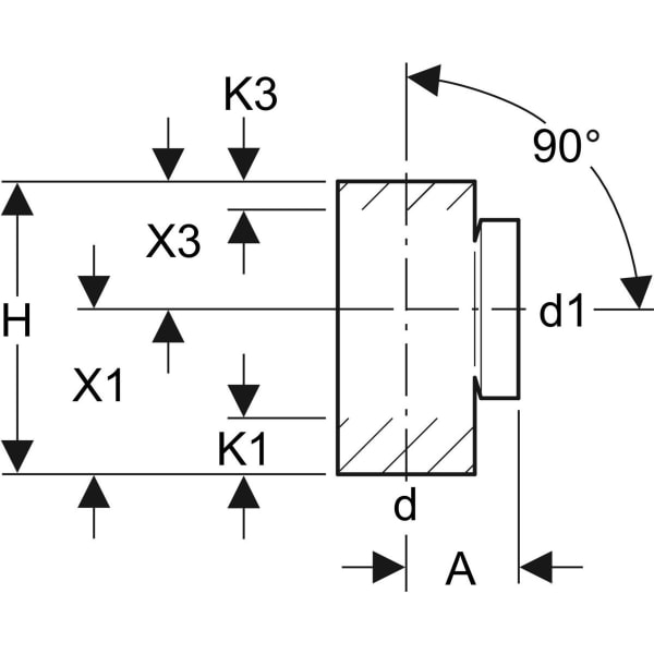 Keramag Geberit HDPE Access Pipe 90° With Round Service Opening