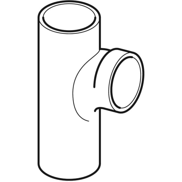 Keramag Geberit HDPE Branch Fitting 88.5° Swept Entry