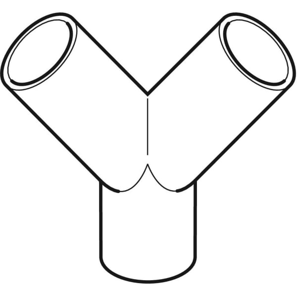 Keramag Geberit HDPE Breeches Branch Fitting 2 X 30°