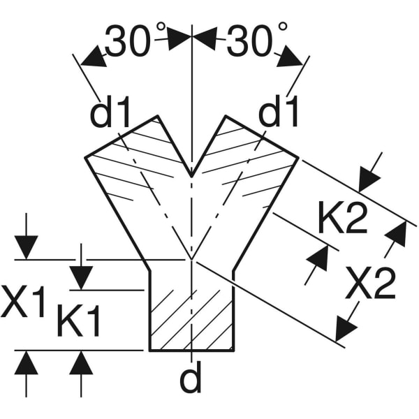 Keramag Geberit HDPE Breeches Branch Fitting 2 X 30°